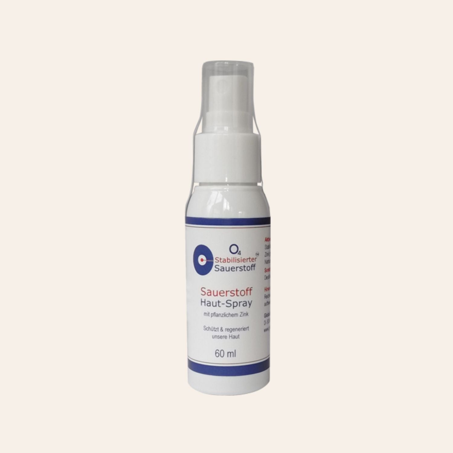 O4 Sauerstoff Hautspray mit bioverfügbarem Zink